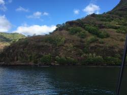 We are leaving this secluded anchorage for the Taiohae bay